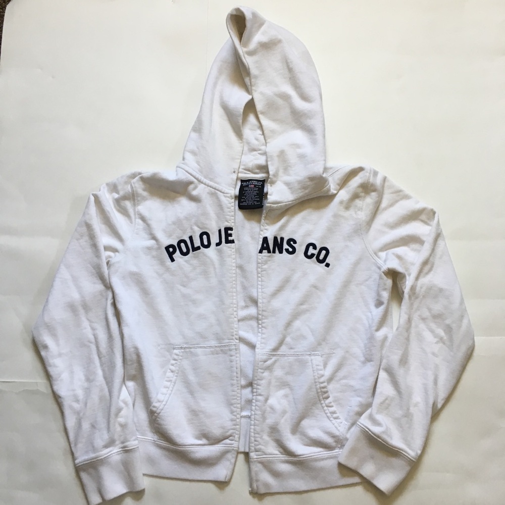 Polo JeansCo Med White Hoodie W/O Zipper
